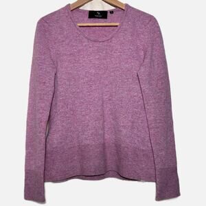 Black‎ Goat Cashmere Pullover Round Neck Sweater Pink Heather Womens Medium